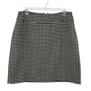Talbots Black and White Houndstooth Pencil Skirt